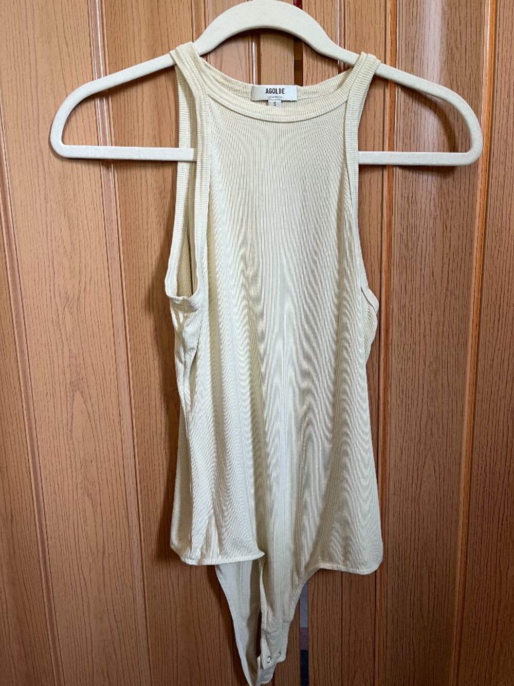 Agolde Cream Bodysuit Thong
